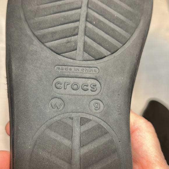 Crocs Strappy Wedge SANDALS Women’s 9 Black Slip-on Beach Shoes Patricia II - Picture 8 of 16